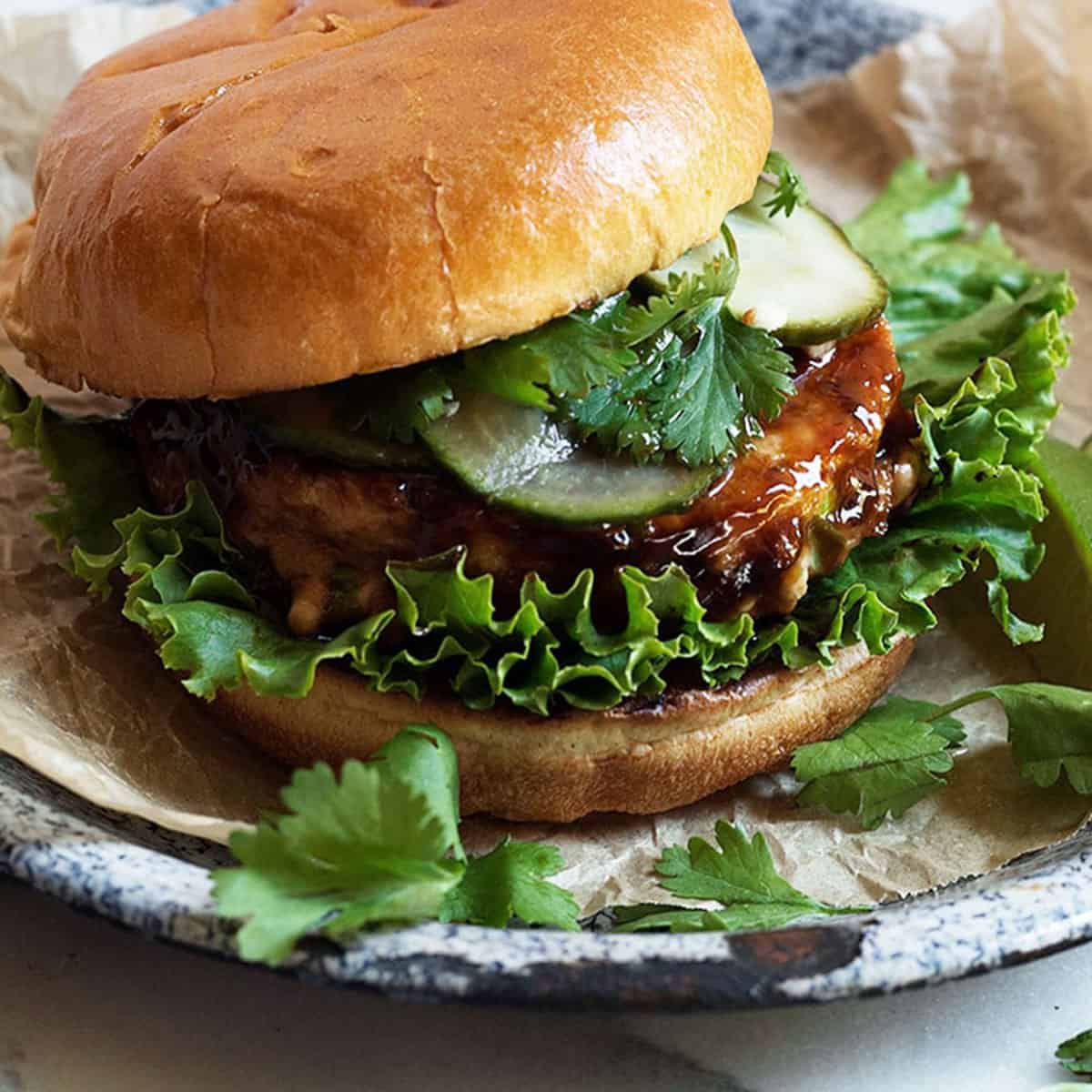 Teriyaki Glazed Salmon Burgers Seasons and Suppers
