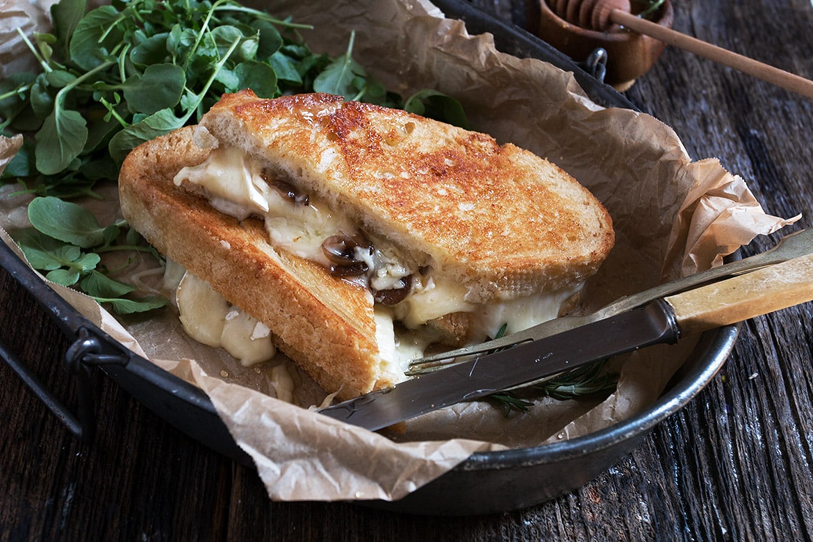 Knife and Fork Camembert and Gruyere Grilled Cheese
