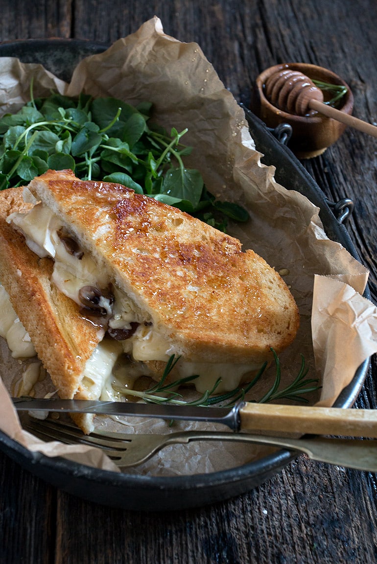 Camembert and Gruyere Grilled Cheese
