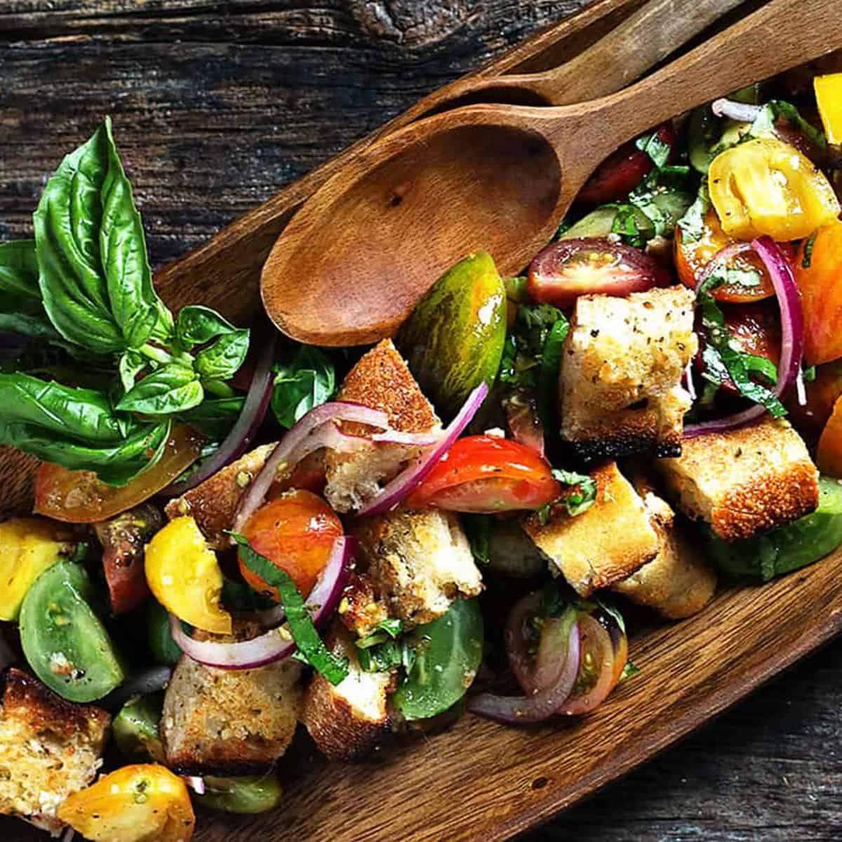 Cherry Tomato Salad with Garlic Croutons