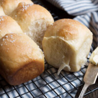 Colicchio's dinner rolls on cooling rack