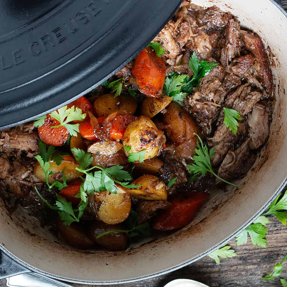 Marsala Braised Pork with Carrots and Potatoes