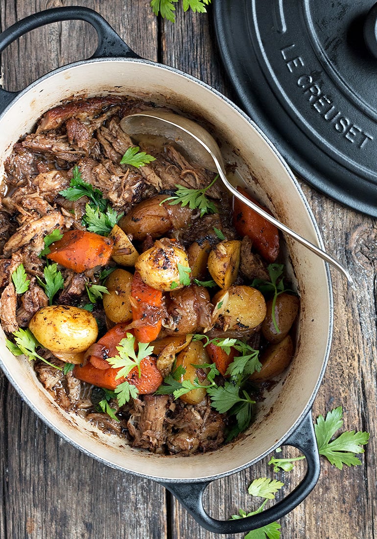 Marsala Braised Pork with Carrots and Potatoes