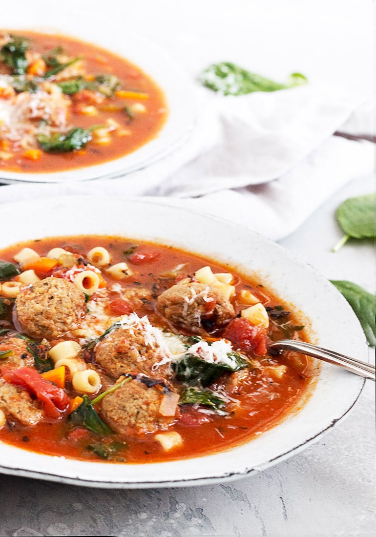 Easy Italian Meatball Soup Seasons and Suppers