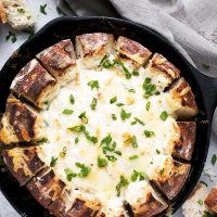 Skillet Crab Dip in a Sourdough Bread Bowl