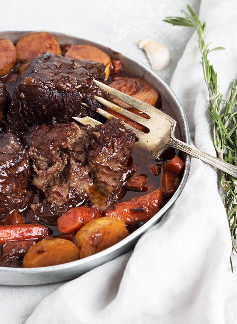 Red Wine Braised Boneless Short Ribs