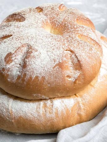 British cottage loaf on board