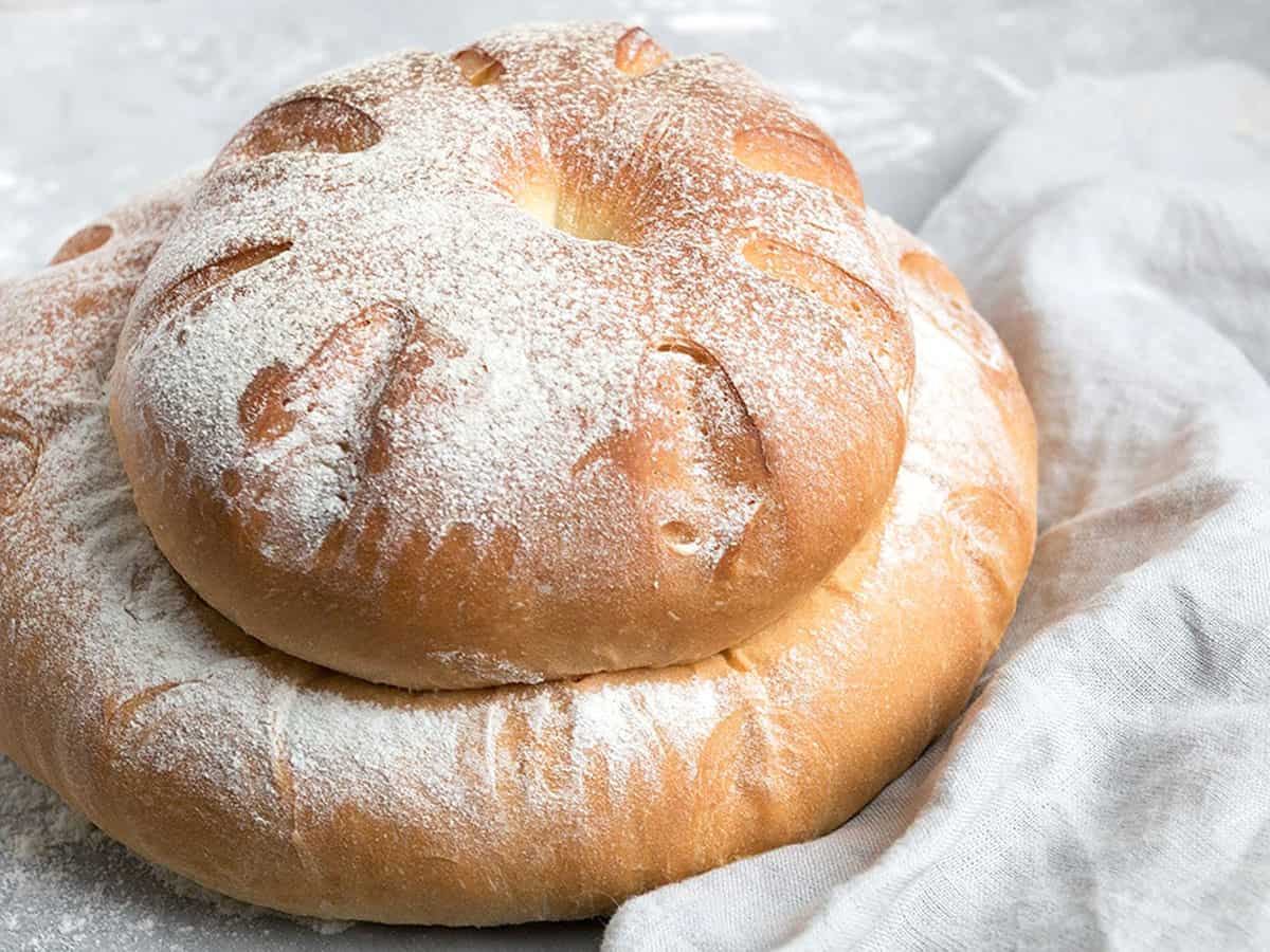 British cottage loaf on board