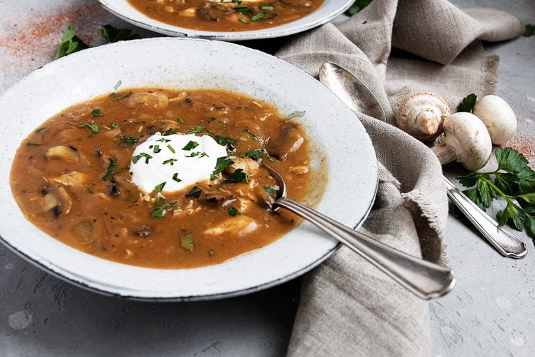 Hungarian Mushroom and Chicken Soup