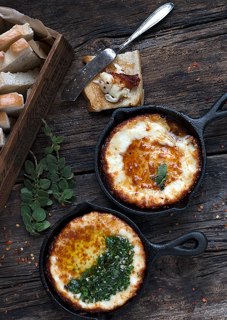 Melted Provolone Cheese Provoleta Seasons and Suppers