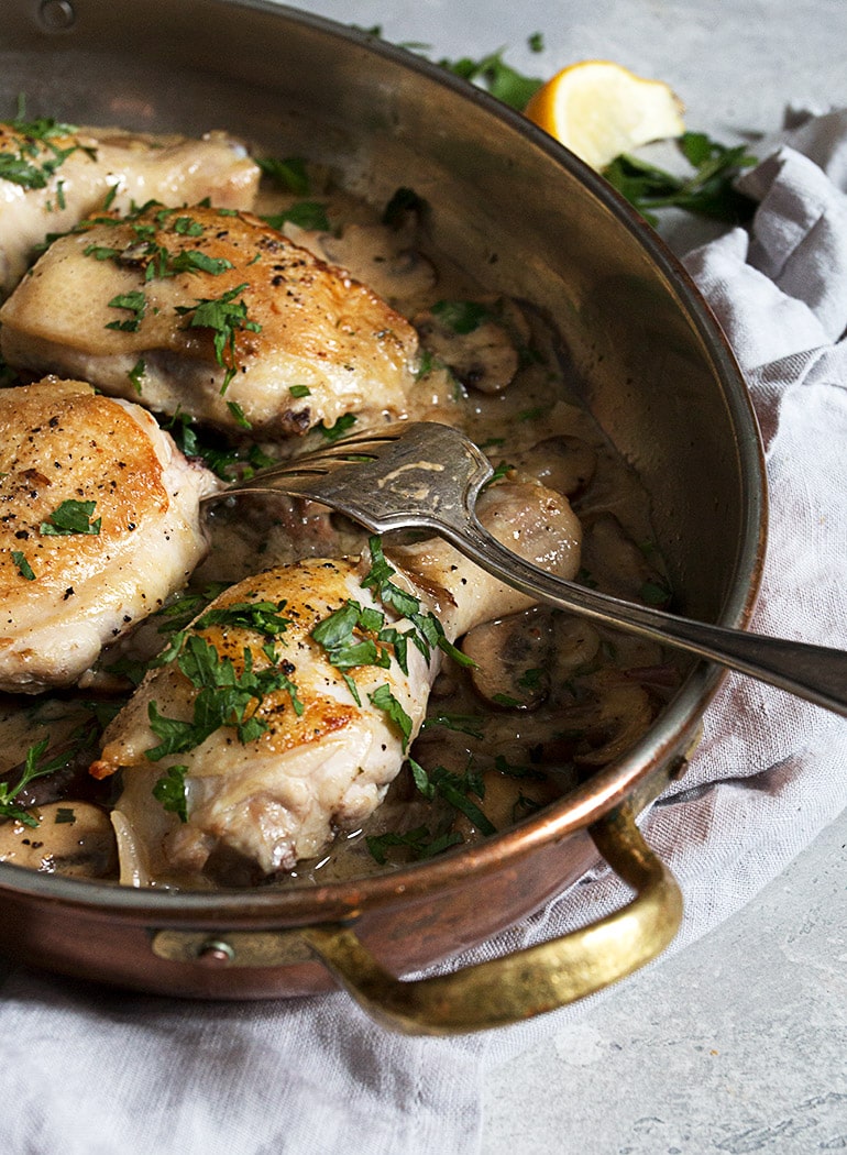 Coq au Riesling - Seasons and Suppers