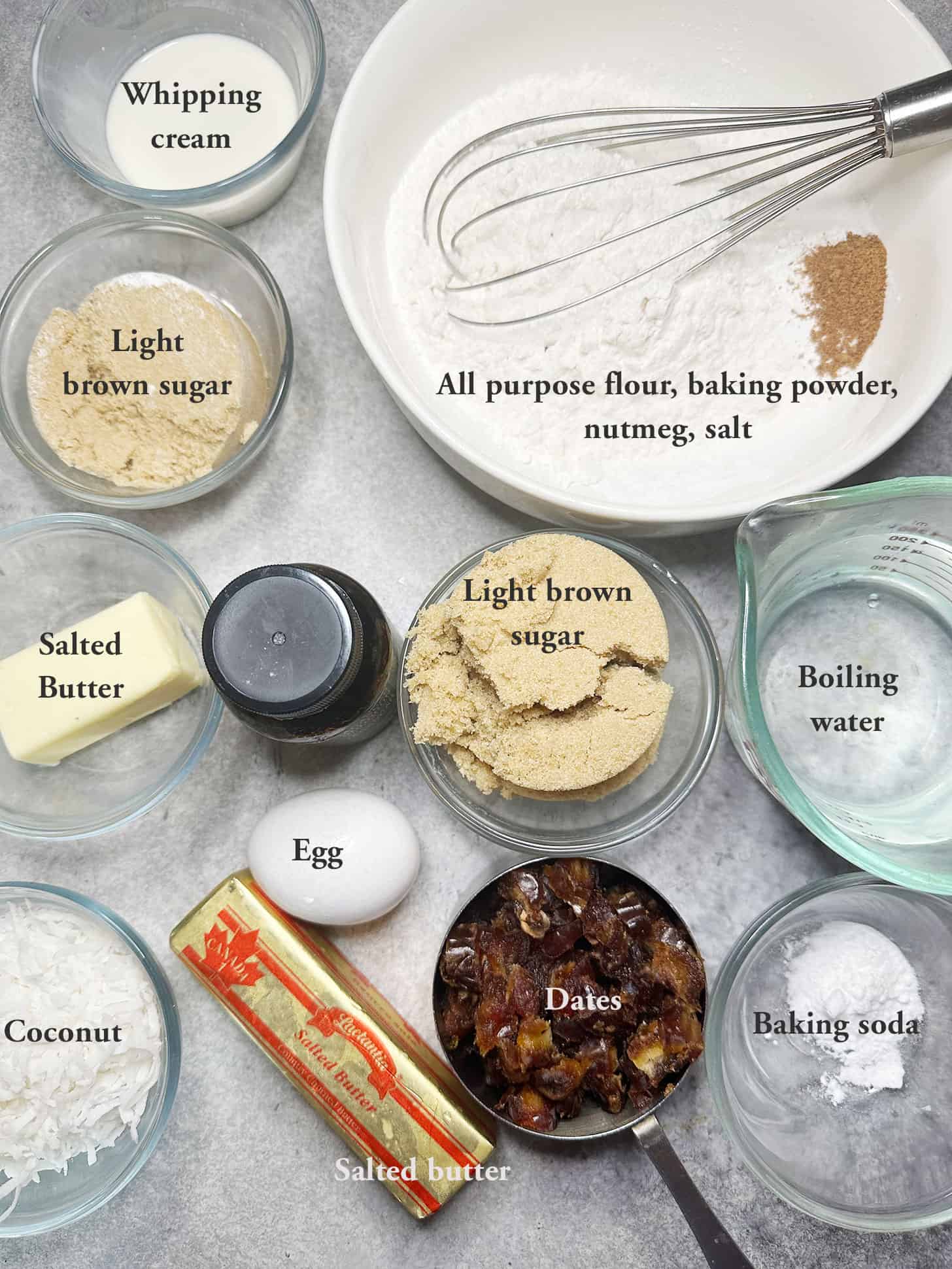 ingredients needed to make Queen Elizabeth Cake