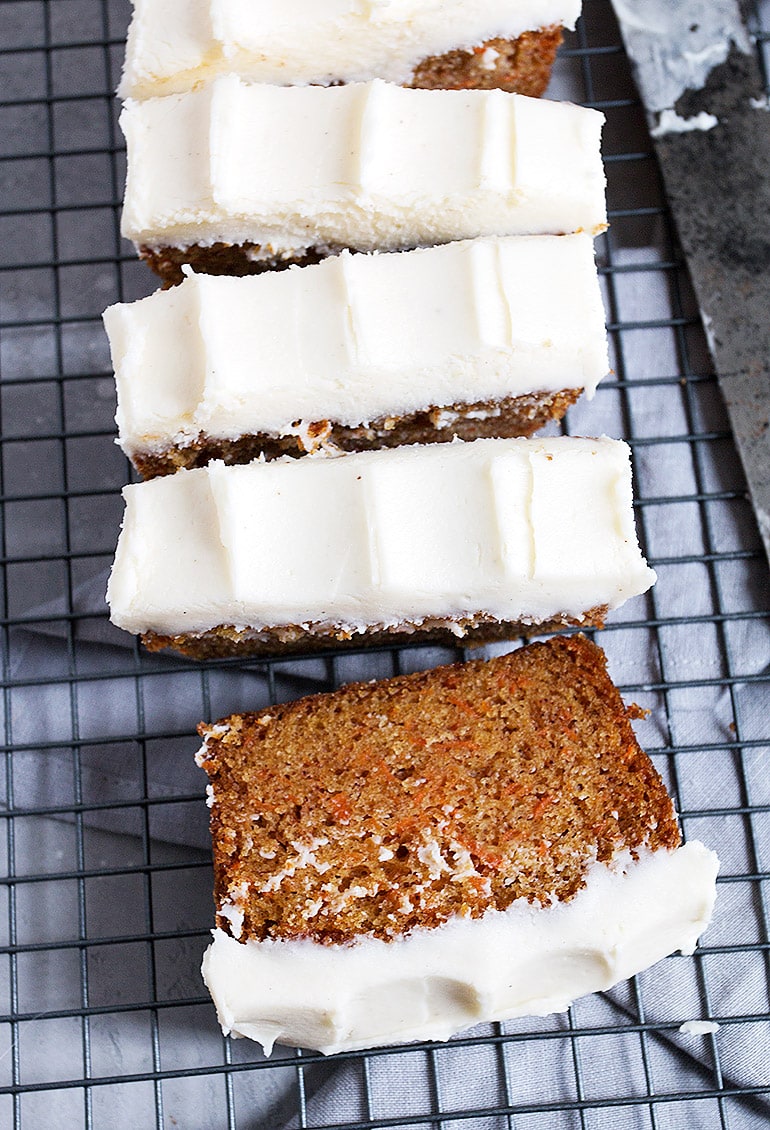 Carrot Cake Loaf with Cream Cheese Frosting