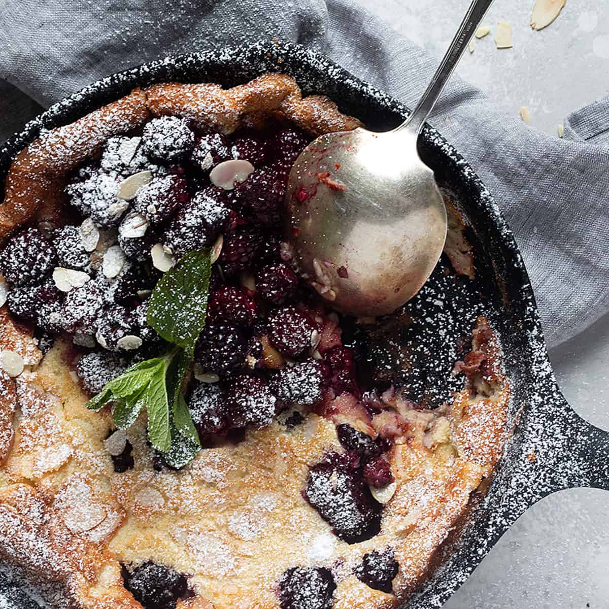 Roasted Blackberry Dutch Baby
