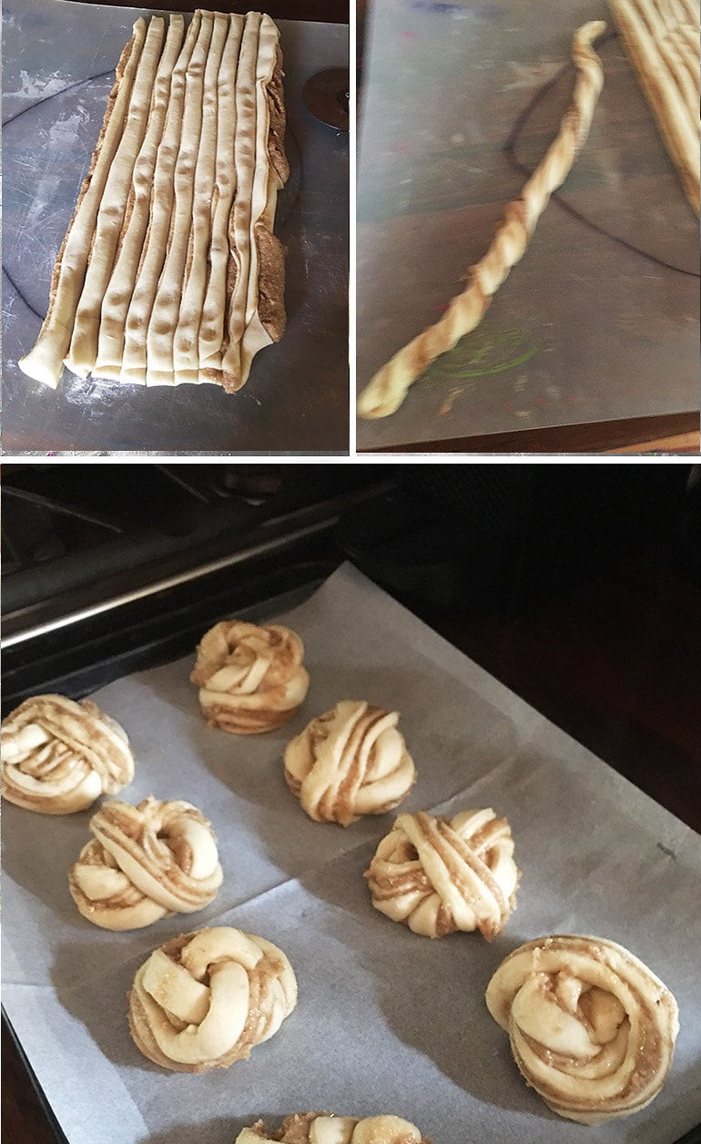 how to shape maple walnut rolls