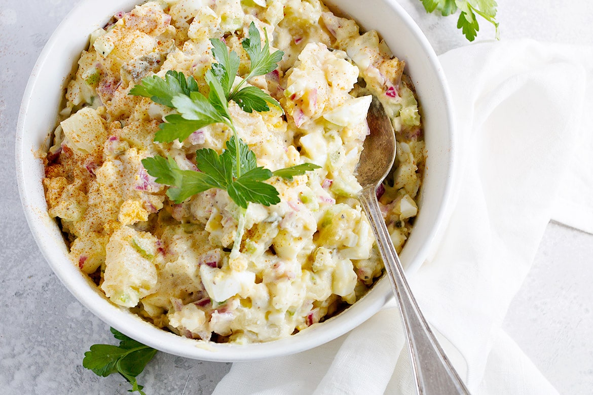 Classic Creamy Potato Salad Seasons And Suppers