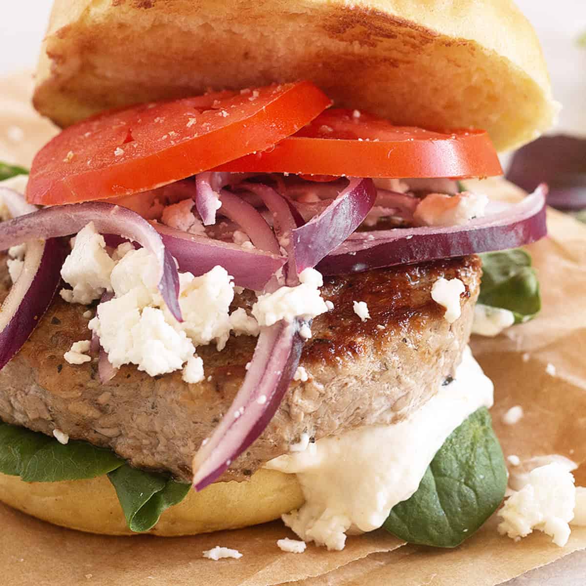 Pork Souvlaki Burger