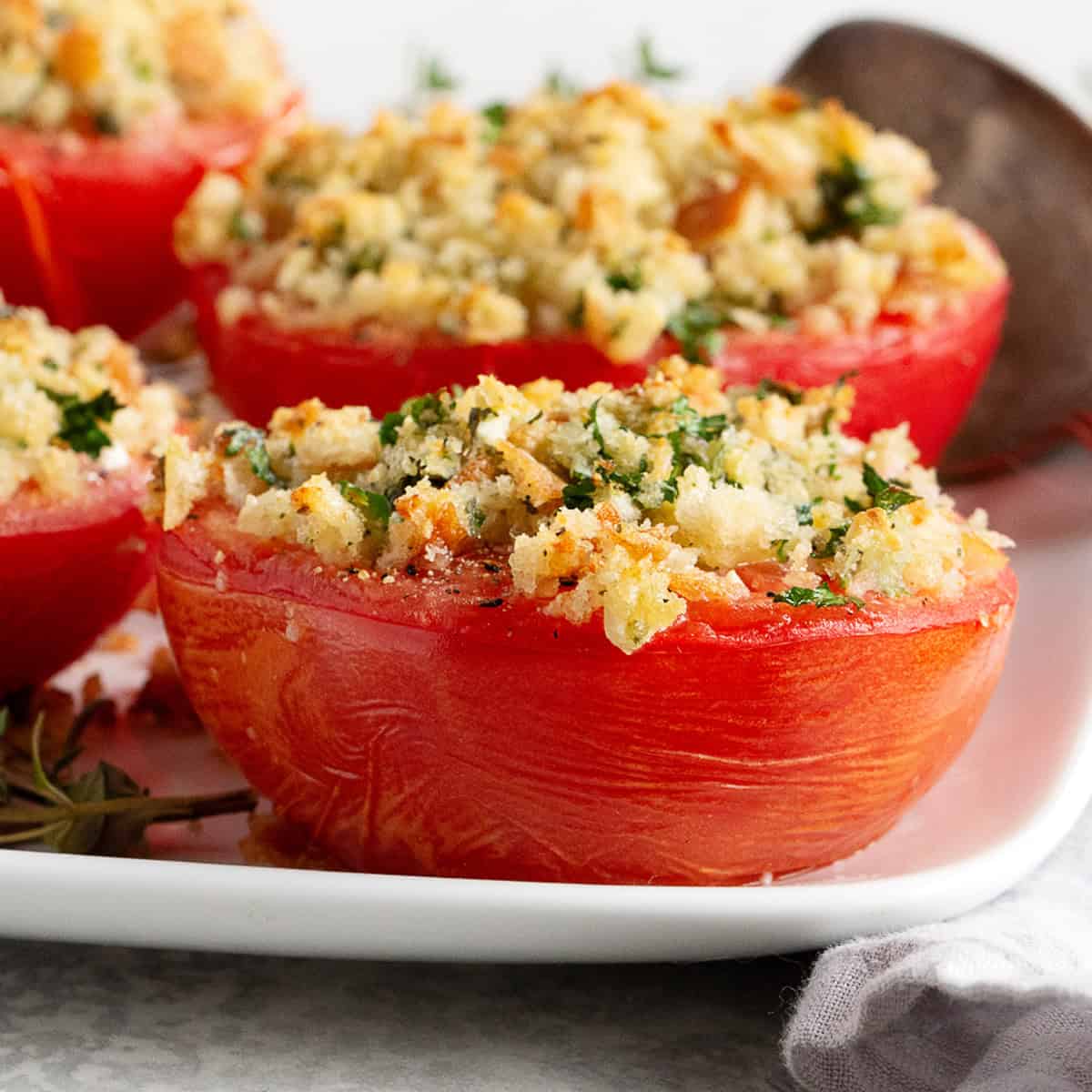 Goat Cheese Stuffed Baked Tomatoes