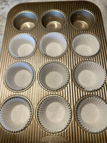 paper liners in muffin tins