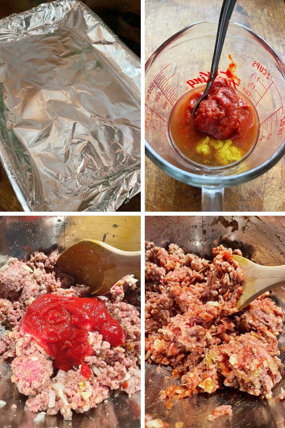 photo collage of making meatloaf 1