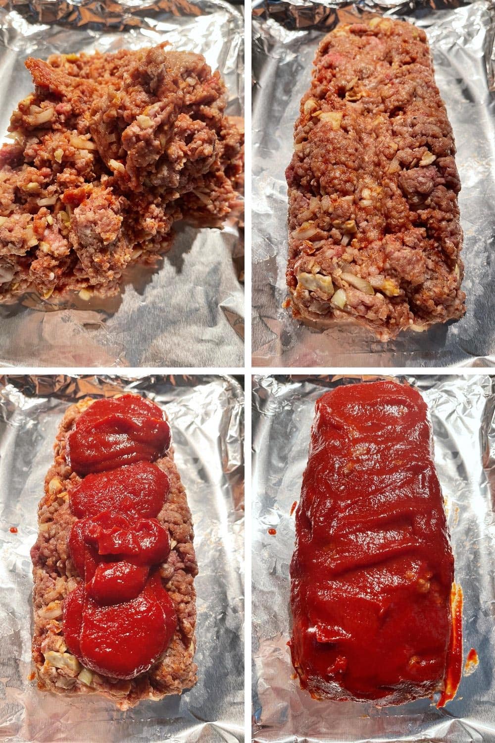 photo collage of making meatloaf 2