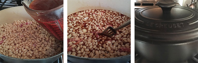 step by step photos of making baked beans