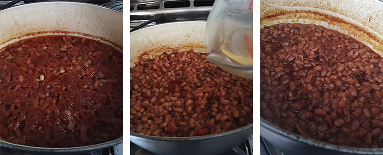 step by step photos of making baked beans