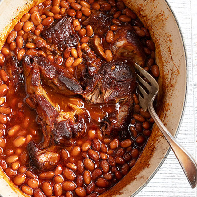 Oven or Slow Cooker Pork and Beans Seasons and Suppers