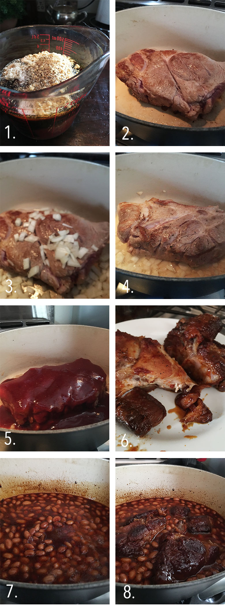 How to make Pork and Beans Step by Step photos
