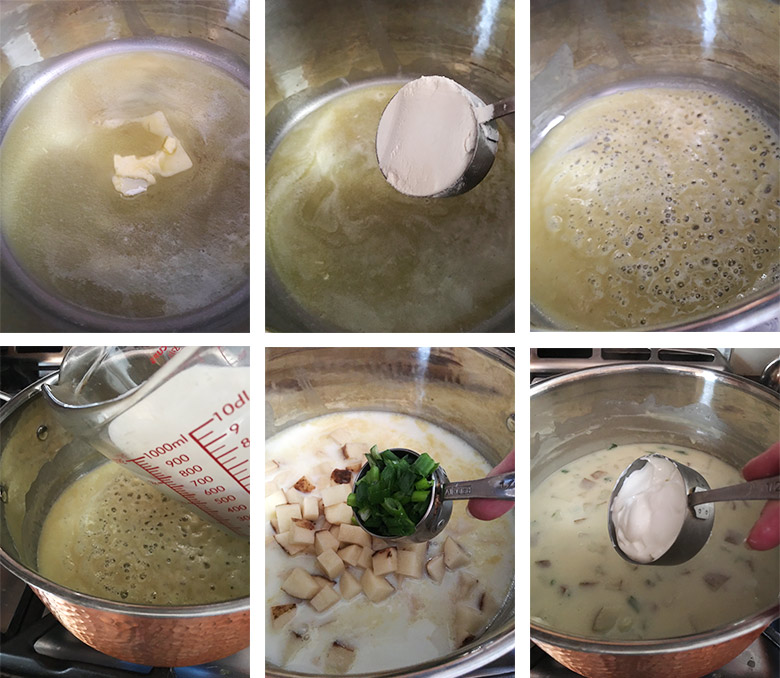 step by step photos making baked potato soup