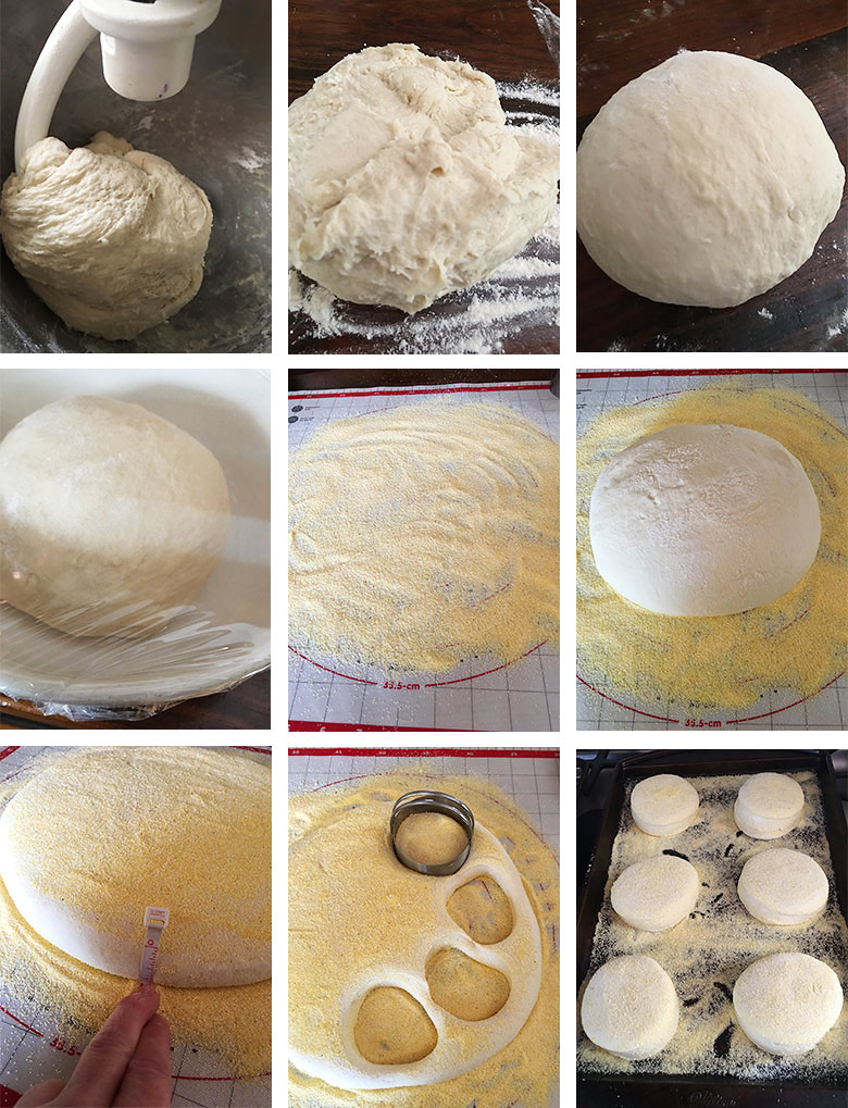 step by step photos of making english muffins