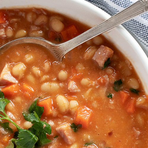 Easy Ham and Navy Bean Soup Seasons and Suppers