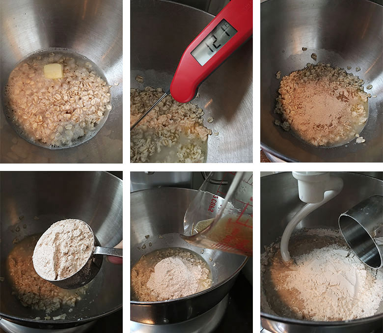 step by step photos of making honey oatmeal bread