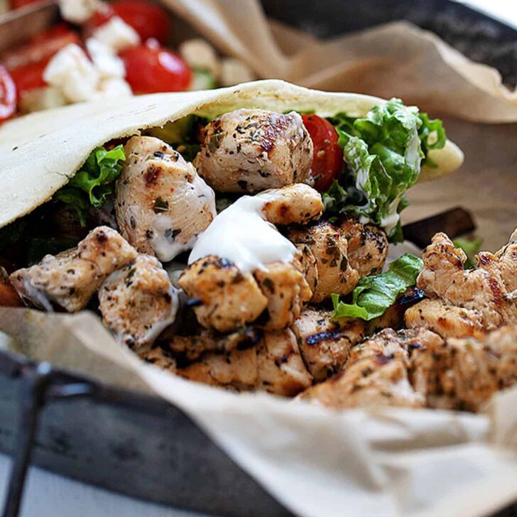 Chicken Souvlaki Pitas Seasons and Suppers