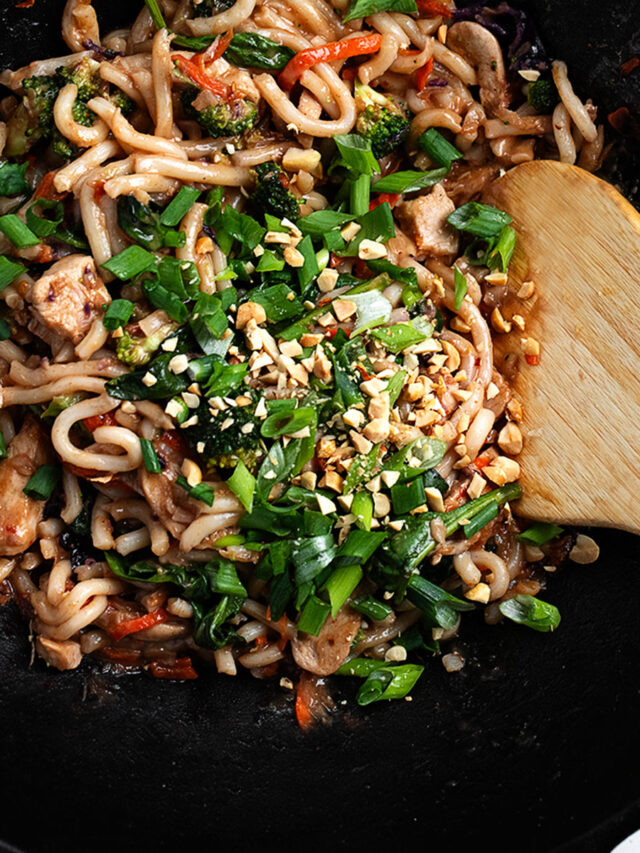 Spicy Peanut Udon Noodles Seasons and Suppers