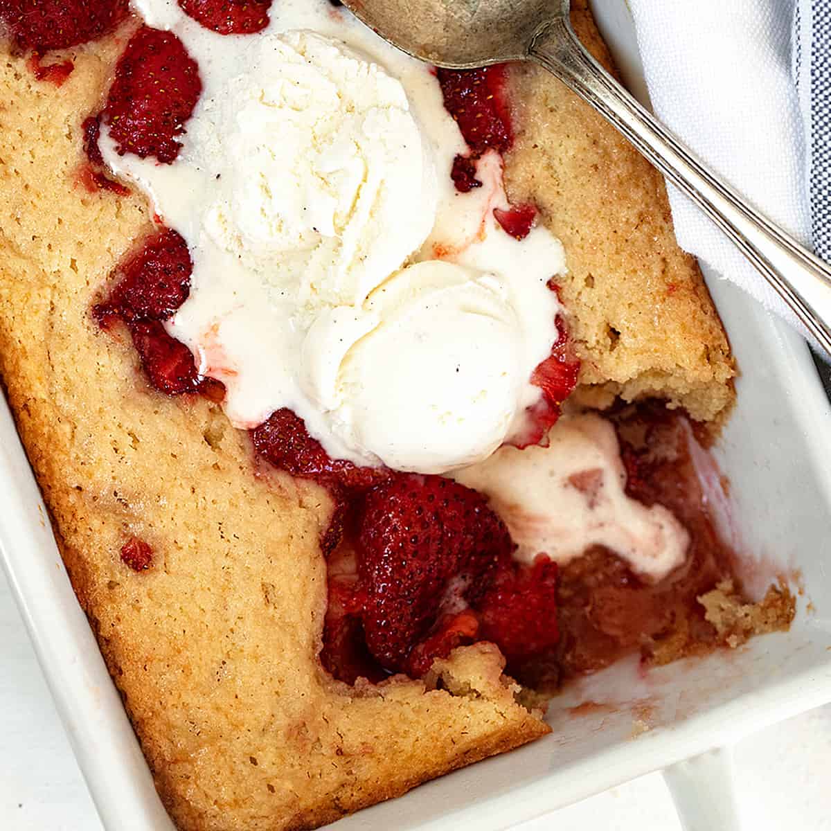 Easy Strawberry Spoon Cake Seasons and Suppers