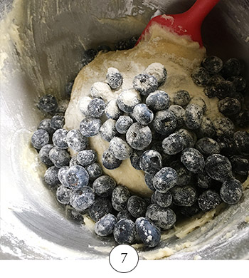making blueberry loaf step 7