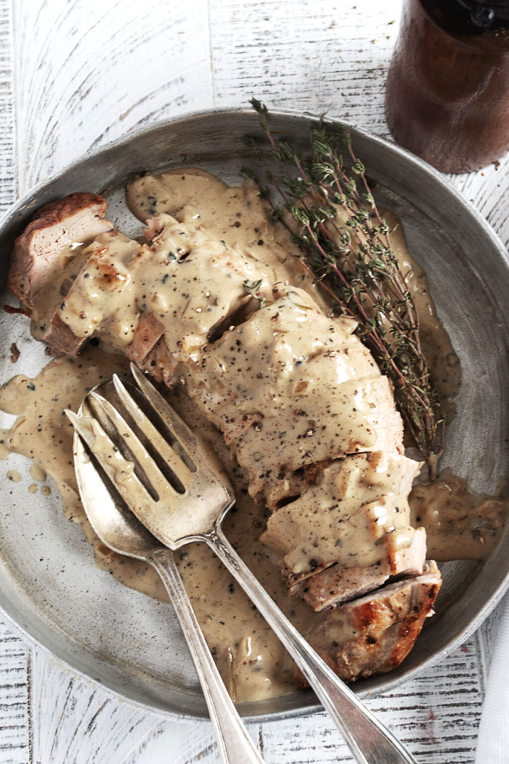 Pork Tenderloin with Peppercorn Gravy Seasons and Suppers