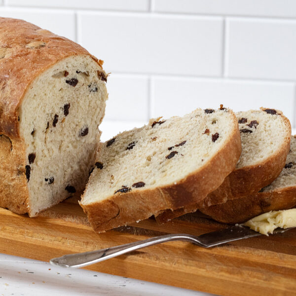 raising bread sliced on cutting rack