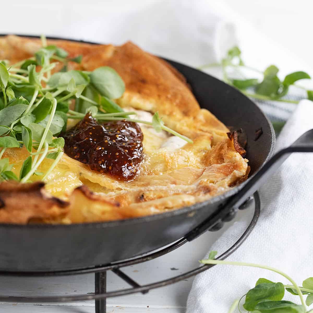 Savoury Camembert Apple Dutch Baby