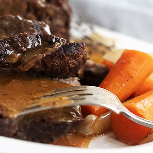 Oven Pot Roast with Horseradish Gravy Seasons and Suppers