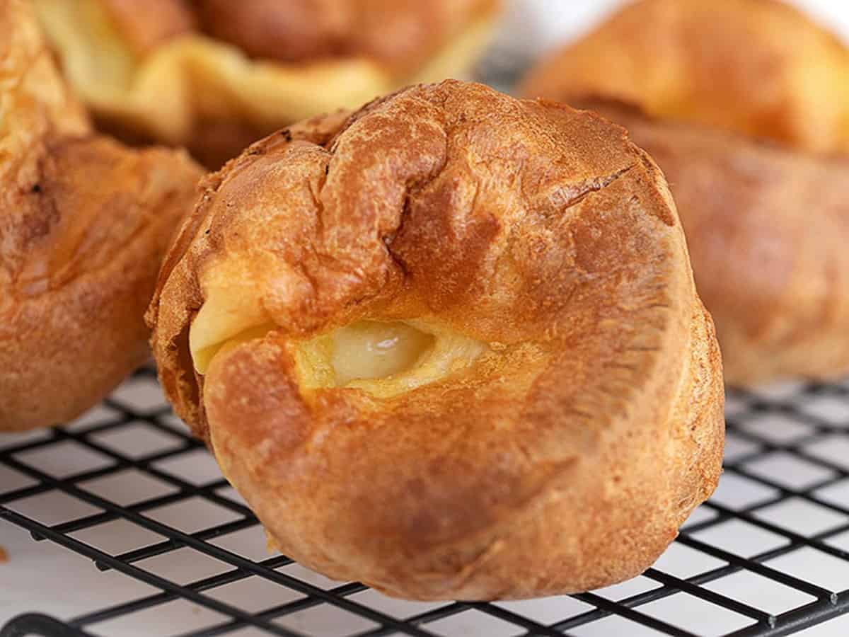 yorkshire pudding on cooling rack