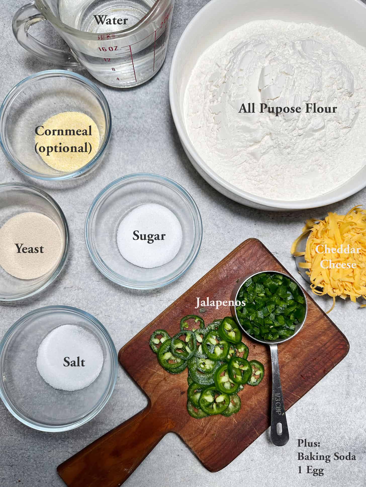 jalapeño cheddar bagels  ingredients