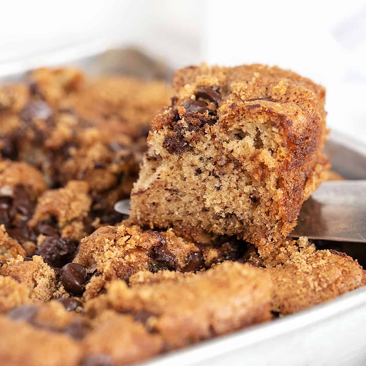 Banana Chocolate Chip Snack Cake Seasons and Suppers