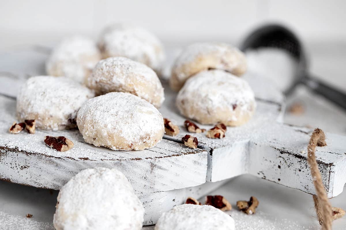 butter pecan meltaways on white board