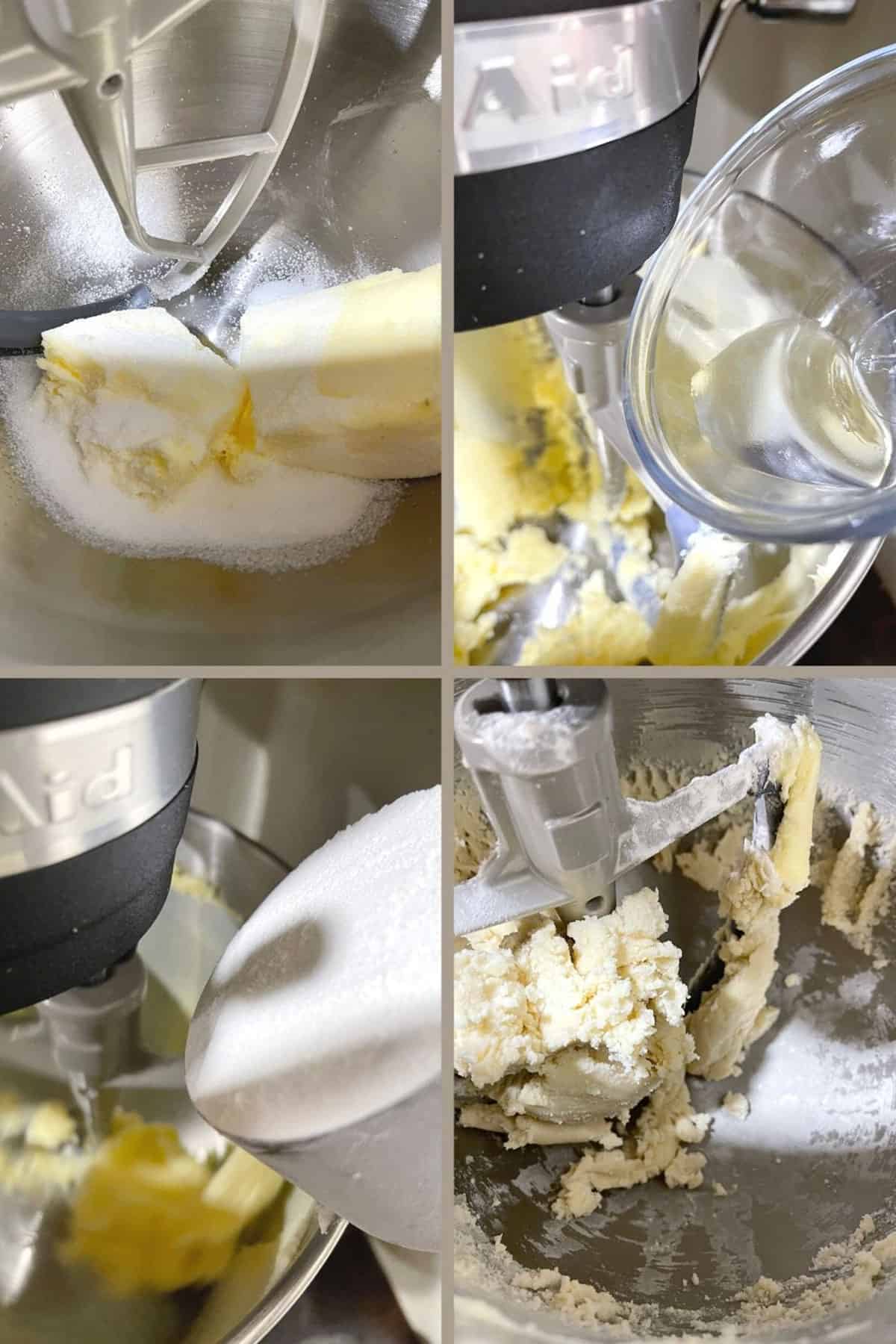 photo collage of steps to make butter pecan meltaways