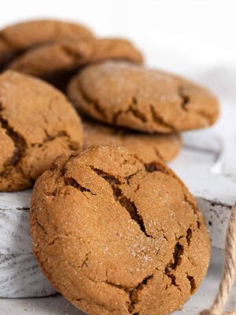 old fashioned. molasses cookies on white board