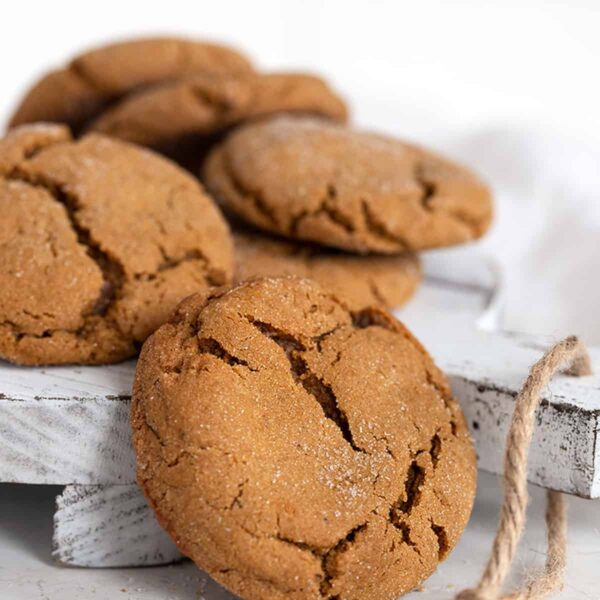 old fashioned. molasses cookies on white board