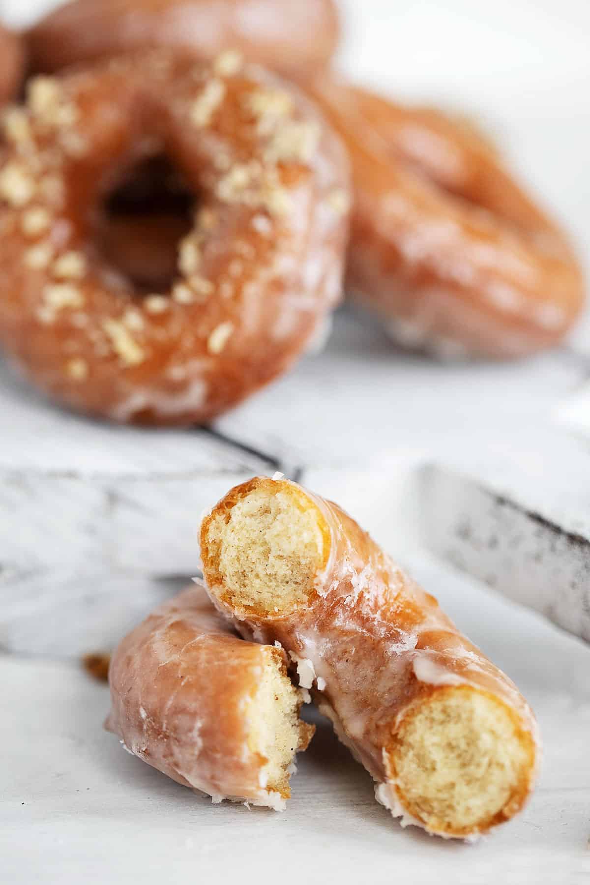 maple donuts inside crumb photo