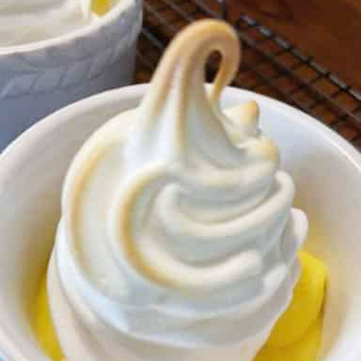 Meringue after toasting.
